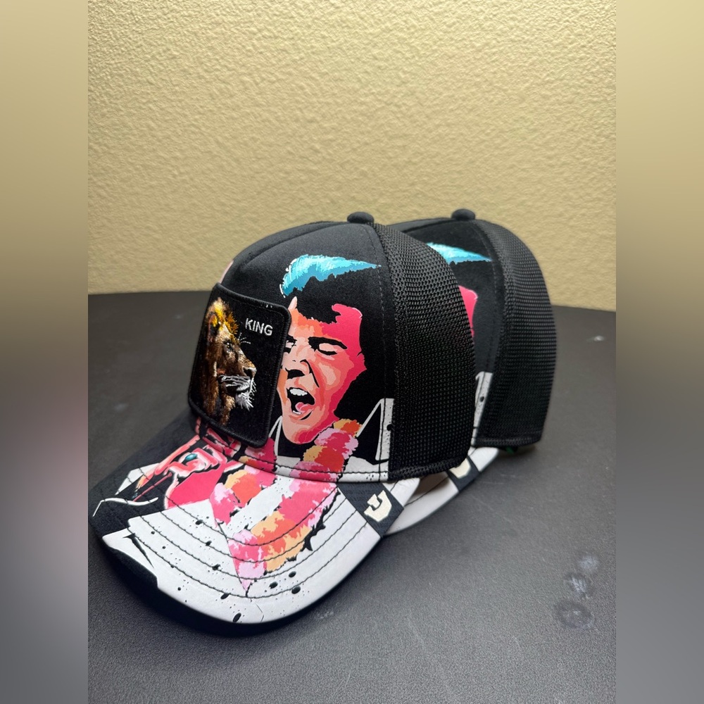 Custom Goorin Bros “KING” Lion Pop Art Trucker Hat - Picture 4 of 5